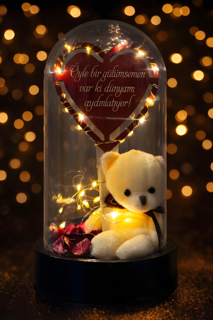 Sevgiliye Özel Işıklı Fanus
